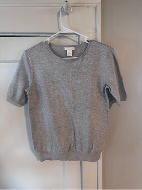 H&M Gray Short-Sleeve Knit Top